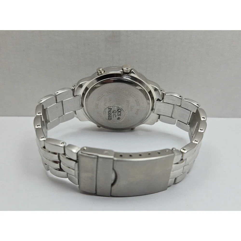Vintage Lee Dungarees Mens Analog Digital Sport Metal Bracelet Watch New Battery